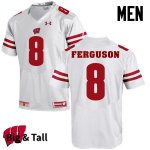 Men's Wisconsin Badgers NCAA #8 Joe Ferguson White Authentic Under Armour Big & Tall Stitched College Football Jersey AQ31X10JI